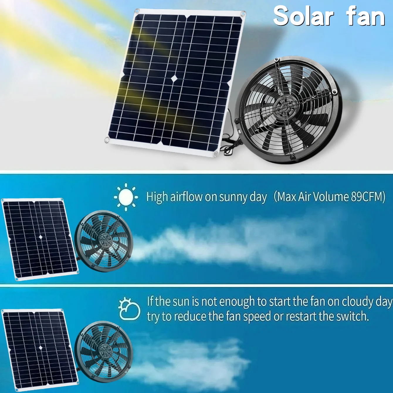 NEW 6 Inch Solar Exhaust Fan K - Renewable Energy House avaliação e preço